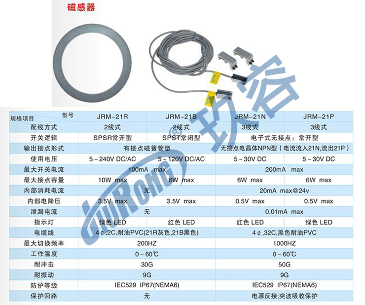 磁性開關型號規格